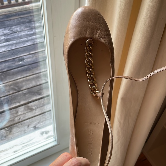 Beige J. Crew t-strap flats - Picture 3 of 3
